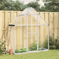 VidaXL Tuinkas met basisframe 169x58x195 cm aluminium zilverkleurig