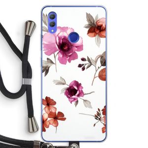 Geschilderde bloemen: Honor Note 10 Transparant Hoesje met koord