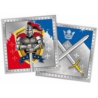 20x ridder feest servetten 33 x 33 cm kinderverjaardag - Feestservetten - thumbnail