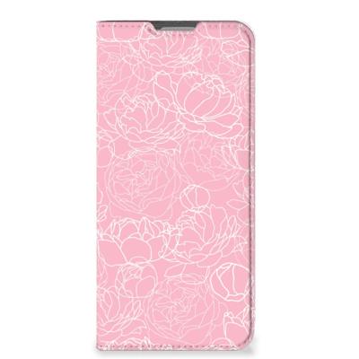 OPPO Reno8 Lite Smart Cover White Flowers OPPO Reno8 Lite Smart Cover White Flowers