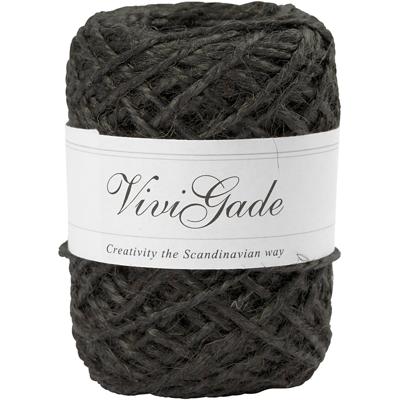 Vivi Gade Natuurlijk hennep, dikte 1-2 mm, zwart, 30 m/ 1 rol