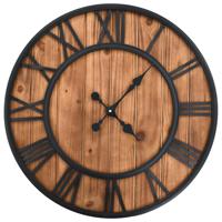 VidaXL Wandklok vintage-stijl quartz-mechanisme xxl 60 cm hout metaal VidaXL Wandklok vintage-stijl quartz-mechanisme xxl 60 cm hout metaal