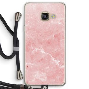 Roze marmer: Samsung Galaxy A3 (2016) Transparant Hoesje met koord