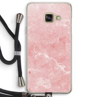 Roze marmer: Samsung Galaxy A3 (2016) Transparant Hoesje met koord