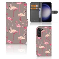 Samsung Galaxy S23 Plus | Telefoonhoesje | Met pasjeshouder | Flamingo