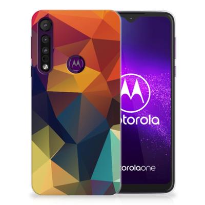 Motorola One Macro | TPU Hoesje | Polygon Color