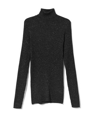 HEMA Dames Coltrui Nova Met Ribbels En Glitters Zwart (zwart) HEMA Dames Coltrui Nova Met Ribbels En Glitters Zwart (zwart)