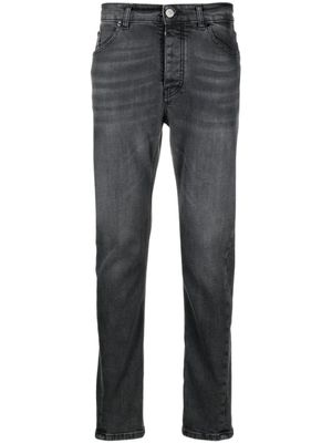 PMD jean délavé à logo en relief - Gris
