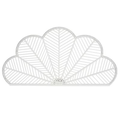 Hoofdbord Home ESPRIT Wit Bamboe Rotan 160 x 2,5 x 81 cm
