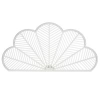 Hoofdbord Home ESPRIT Wit Bamboe Rotan 160 x 2,5 x 81 cm