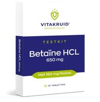 Betaine HCL 650mg & pepsine 160mg testkit Betaine HCL 650mg & pepsine 160mg testkit