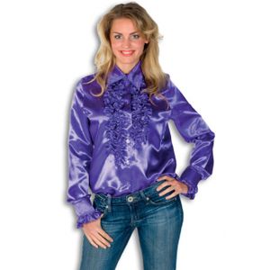 Rouches blouse paars dames