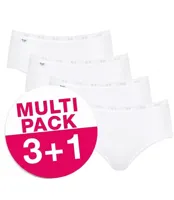 4-pack Basic Midi - dames heup slips (3+1 Gratis) - Heup slips vrouwen - katoenen onderbroeken dames - 38 - Zwart | Dames slip - Onderbroek - - 38