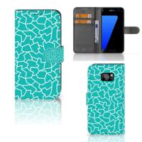 Samsung Galaxy S7 Edge Hoesje Cracks Blue