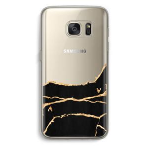 Gouden marmer: Samsung Galaxy S7 Transparant Hoesje