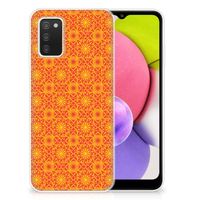 Samsung Galaxy A03S TPU bumper Batik Oranje - thumbnail