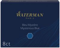 Waterman inktpatronen Standard blauw-zwart, pak van 8 stuks