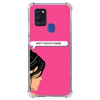 Samsung Galaxy A21s Anti Shock Case Woman Don't Touch My Phone