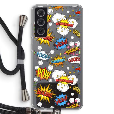 Pow Smack: Samsung Galaxy S21 FE Transparant Hoesje met koord