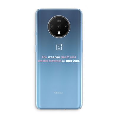 uw waarde daalt niet: OnePlus 7T Transparant Hoesje