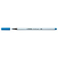 STABILO Pen 68 brush, premium brush viltstift, donker blauw, per stuk - thumbnail