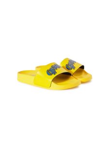 Off-White Kids claquettes à logo imprimé - Jaune