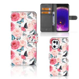 OPPO Find X5 Pro Hoesje Butterfly Roses