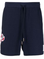 Thom Browne short de sport à patch logo - Bleu - thumbnail