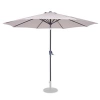 VONROC Premium Stokparasol Recanati Ø300cm – Incl. beschermhoes - Ronde parasol - Kantelbaar – UV werend doek - Beige