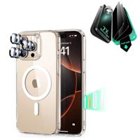 iPhone 16 Pro Max Classic Hybrid Magnetic Case (Camera Control) & Privacy Screen Protector Bundle - Clear