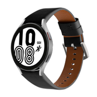 leren bandje - Zwart - Samsung Galaxy Watch 4 - 40mm & 44mm