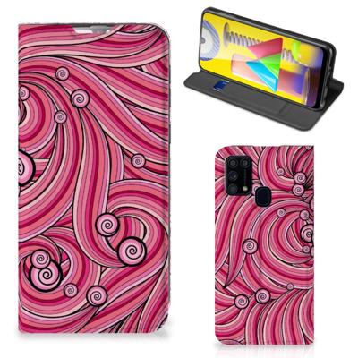 Samsung Galaxy M31 | Bookcase | Swirl Pink