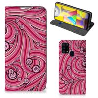 Samsung Galaxy M31 | Bookcase | Swirl Pink
