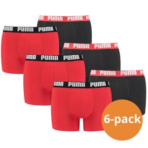 Puma Boxershorts Basic 6-pack Red/Black-XXL