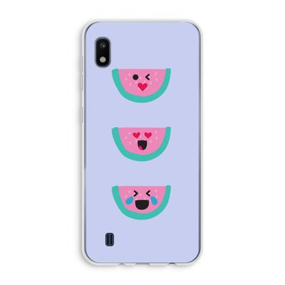 Smiley watermeloen: Samsung Galaxy A10 Transparant Hoesje