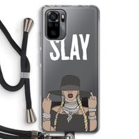 Slay All Day: Xiaomi Redmi Note 10 Pro Transparant Hoesje met koord
