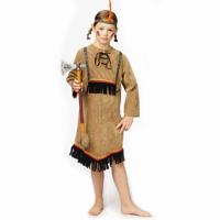 Indianenjurk + hoofband meisje Blackfeet Indianenjurk + hoofband meisje Blackfeet