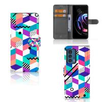 Motorola Edge 20 Pro | Book Case | Blokken Kleurrijk