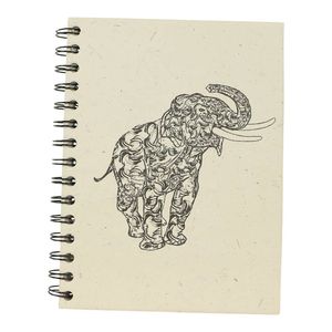 Notitieboek Spiraal Large Olifant Wit