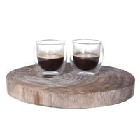Koffieglazen - dubbelwandig - 4x - 100 ml - theeglazen - hittebestendig