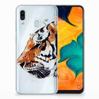 Smartphone hoesje Samsung Galaxy A30 Watercolor Tiger