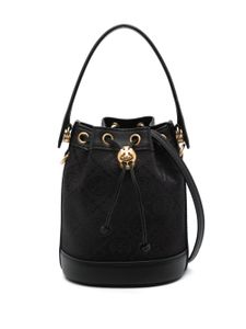 Tory Burch mini sac seau T Monogram en jacquard - Noir