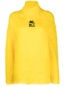 ETRO pull à logo brodé - Jaune