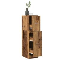 Apothekerskast 30x41x118 cm bewerkt hout oud houtkleurig Apothekerskast 30x41x118 cm bewerkt hout oud houtkleurig