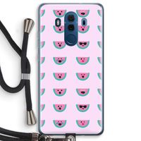 Smiley watermeloenprint: Huawei Mate 10 Pro Transparant Hoesje met koord