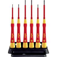 Wiha 42989 Schroevendraaierset Elektronica, VDE, Elektronica en fijnmechanica 7-delig Kruiskop Phillips, Plat