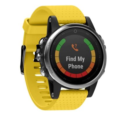 Snelle verwijderbare siliconen polsband voor fenix 5S 20mm (geel)