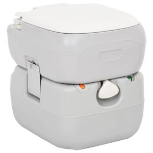 The Living Store Campingtoilet - HDPE - 22L afvaltank - T-spoeling - Grijs