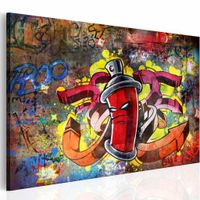 Schilderij - Graffiti Master , multikleur , wanddecoratie , premium print op canvas - thumbnail