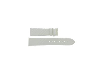 Horlogeband Burberry BU1796 Leder Wit 20mm